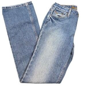 Arizona Jean Co Womens 5 Long Low Rise Bootcut Jeans Medium Wash Denim Faded